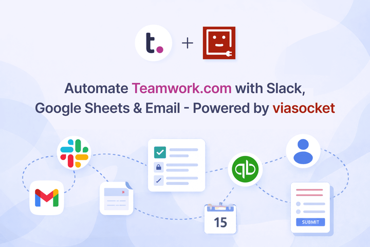Automate Teamwork.com  with Slack, Google Sheets & Email -Powered by viaSocket