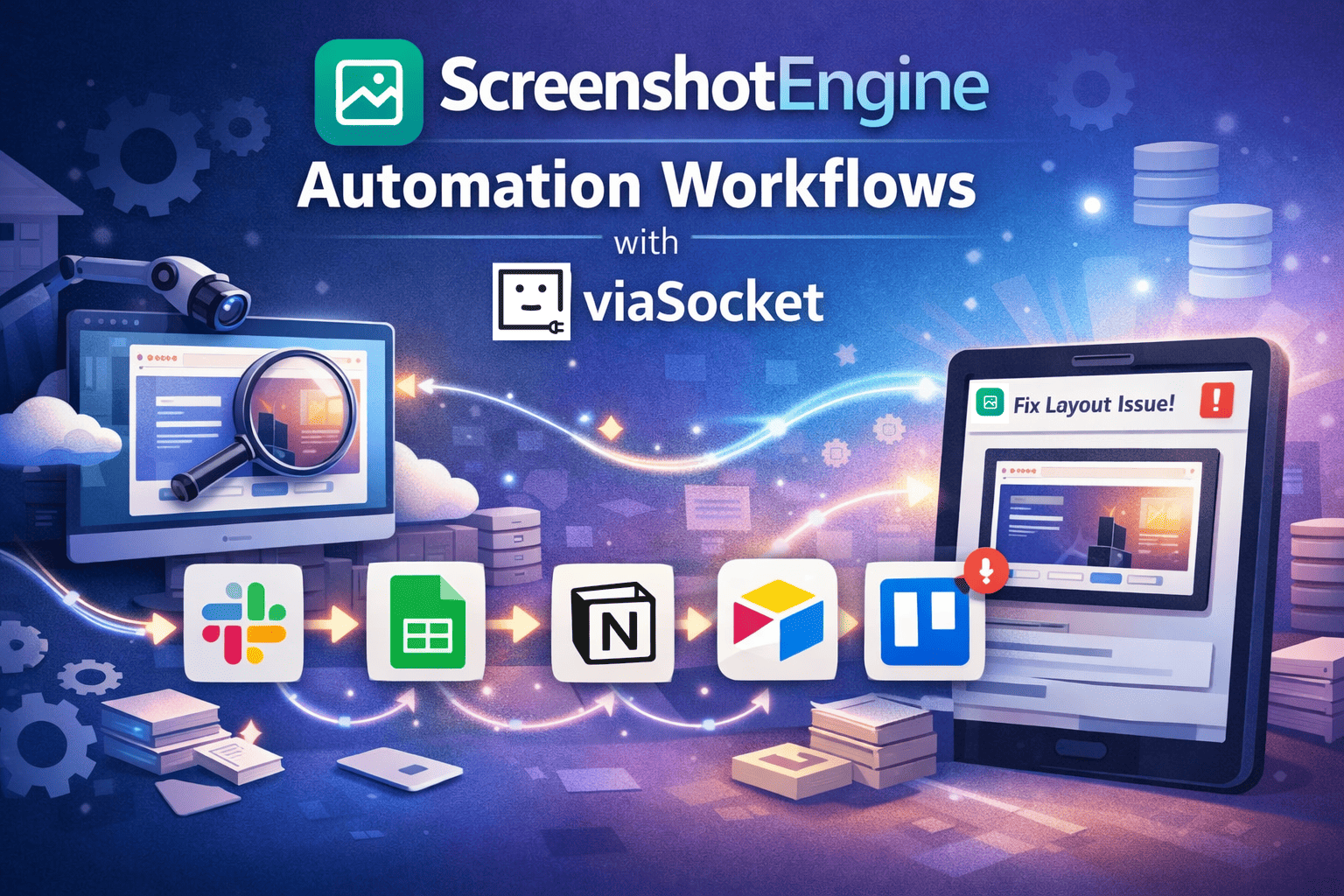 ScreenshotEngine Automation Workflows with viaSocket